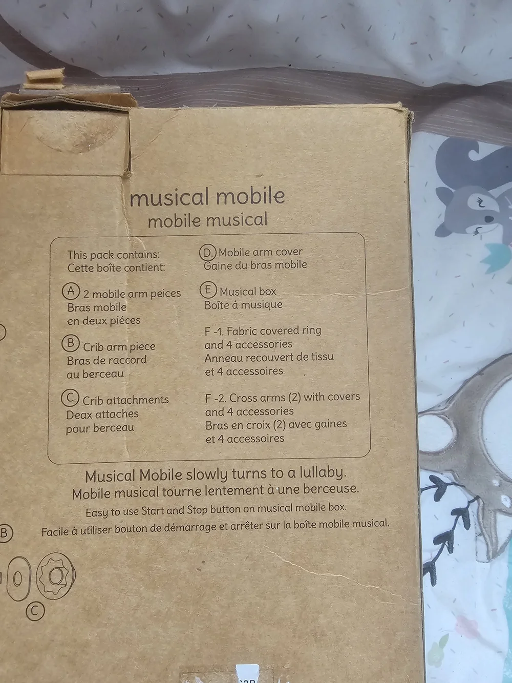 Levtex Baby Musical Crib Mobile - Jungle / Safari Animals